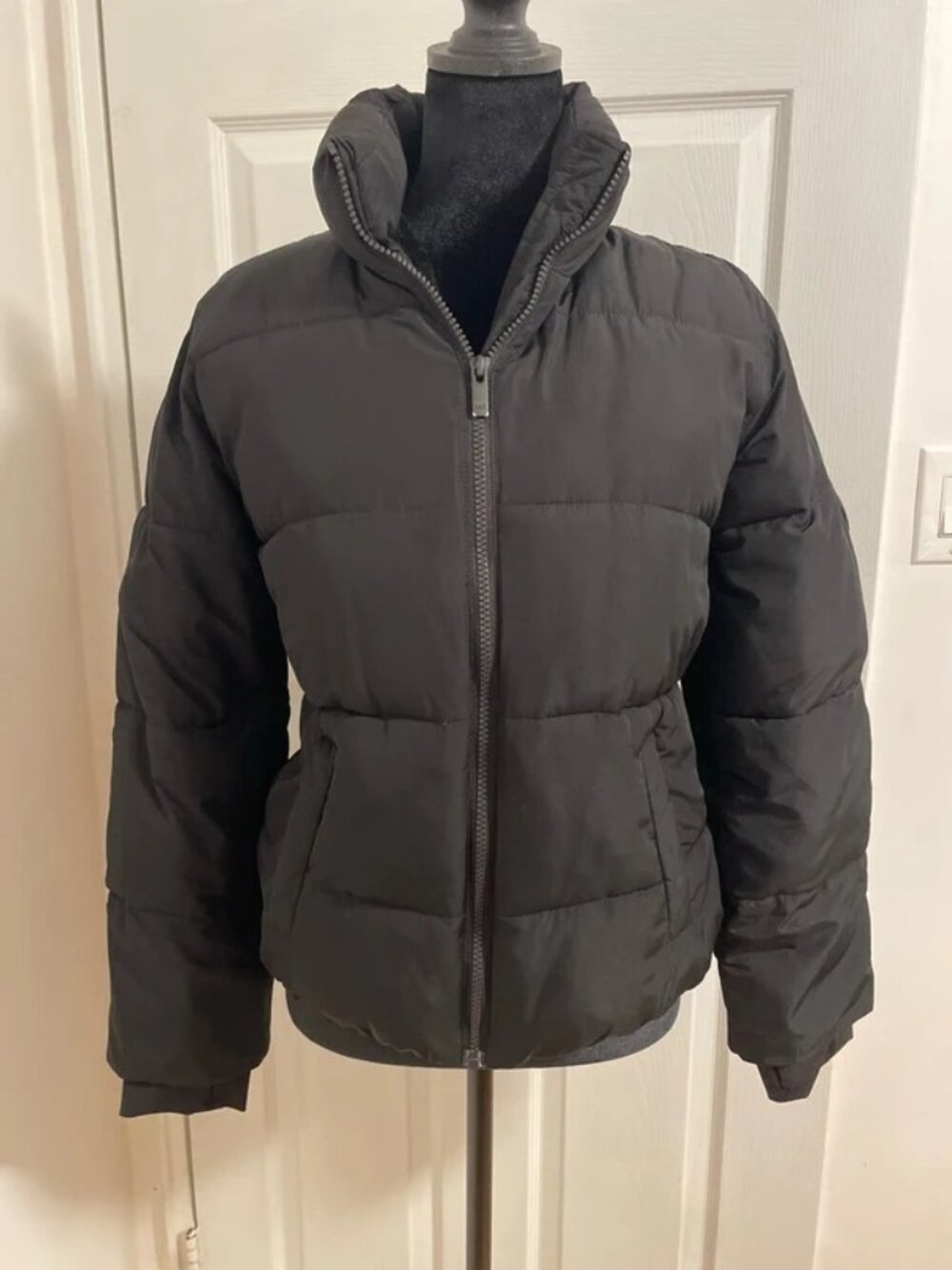 Abercrombie Kids Black Puffer Jacket 13/14 XXS
